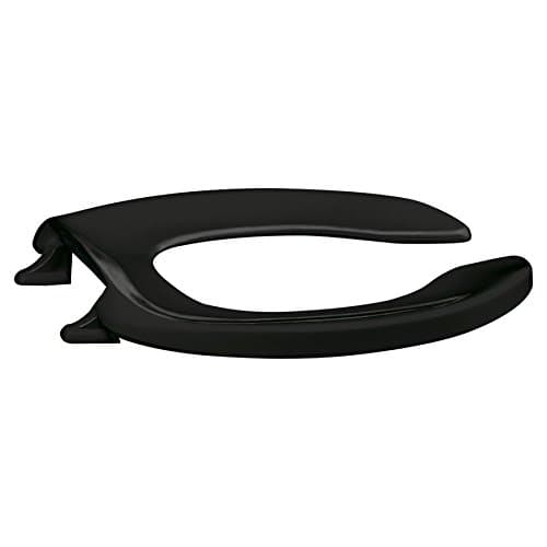 Centoco 500CC-407 Plastic Elongated Toilet Seat with Open Front, Black