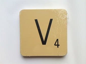 Scrabble Letters - Alphabet Wall Plaques (V)