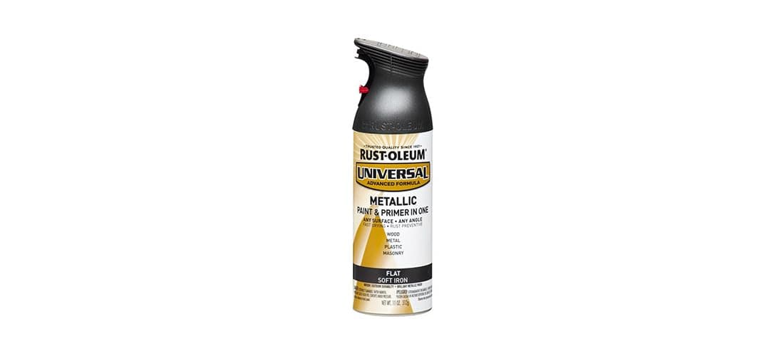 271473 Universal All Surface Metallic Spray Paint, 11 oz, Flat Soft Iron