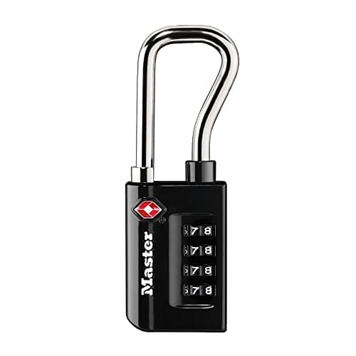 Master Lock Padlock, Set Your Own Combination TSA Accepted Luggage Lock, 1-5/16 in. Wide, 4696D , Black