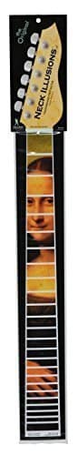 Neck illusions The Smile Fingerboard Protector with Graphics - Removable / Reusable DIY sticker decals for electric and acoustic steel string guitars up to 24 frets