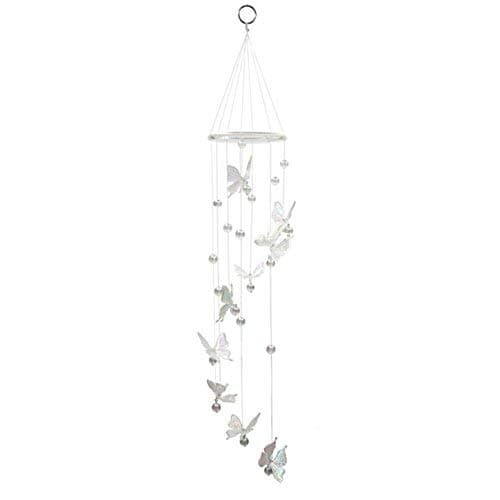 Hanging Mobile Spiralling Butterfly Garden Chime With Bells