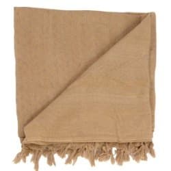 Proforce Shemagh Scarf Sand Solid Traditional Desert Head Wear 100 Percent Cotton 44 X 44 Inch