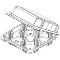 7 x 8 x 3 Heavy Duty PET 4 Counts Large Cupcake Containers 325 CT