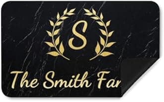 CETPYSYT Personalized Monogram Door Mats with Family Name Custom Welcome Door Mat for Front Door with Anti-Slip Backing Personalized Doormat with Initial for Home Entrance Made in USA