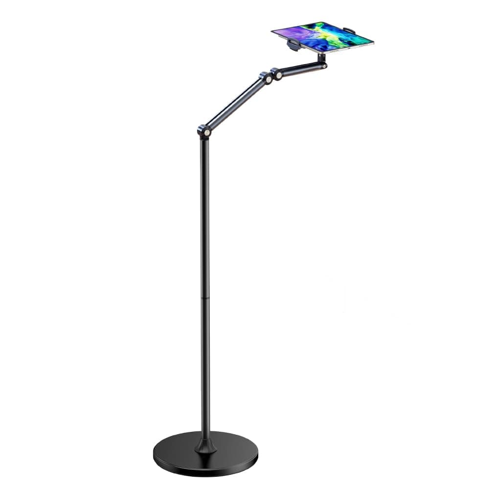 PADOM Tablet Floor Stand, Adjustable Universal 360-degree Rotatable Metal Tablet Holder, Phone Stand for iPad/iPhoneX/iPad Pro or Other 4.5~11 Inches Devices
