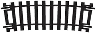 Hornby Hobby Train Tracks - R643 One Half 2nd Radius Curve 11.25-Degree Track Pieces - Small Scale Model Accessories for Train, Electric Railroad Supplies with HO/OO Gauge Compatibility, curved Tracks
