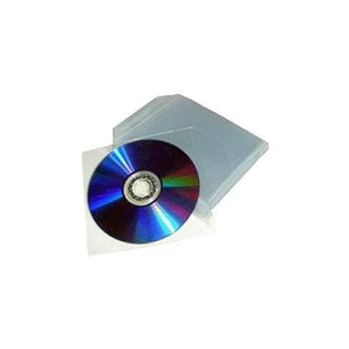 200 Clear PVC CD/DVD Sleeves with Folding Flap