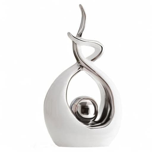 Home Decor Modern Abstract Art Ceramic Statue, Room Decor, Table decorations for Living Room Dining Room Office Centerpiece, 10.6" High