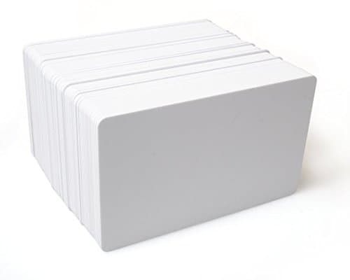 Blank White PVC Plastic ID Cards for Magicard, Evolis, Zebra, Smart, Javelin, Fargo, Datacard Badge Printers - by PAC Supplies Global Ltd (100)