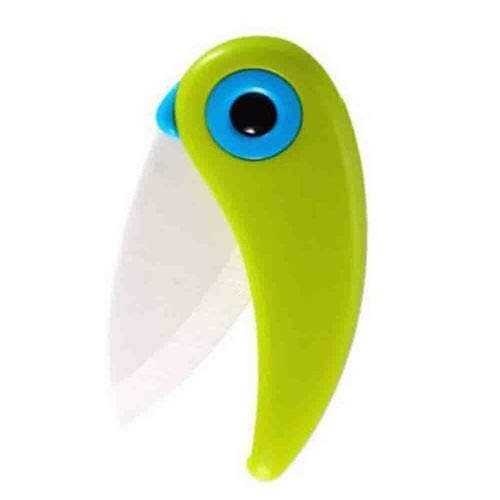Kart sasta Bird Shape Folding Ceramic Fruit Vegetable Cutting Mini Knives (Random Color)