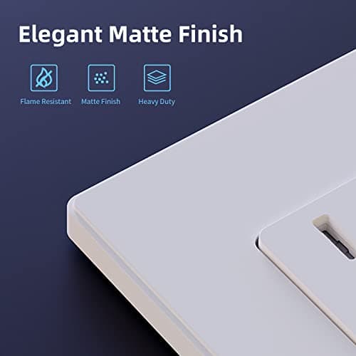 wall receptacle 2003A matte white with wall plate 10 pack