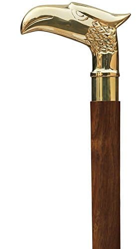 Eagle Walking Stick - Rare Eagle Head Wooden Cane Walking Stick for Men and Women - Canes and Walking Sticks with Metal Brass Handle Wooden Decorative Canes and Walking Sticks