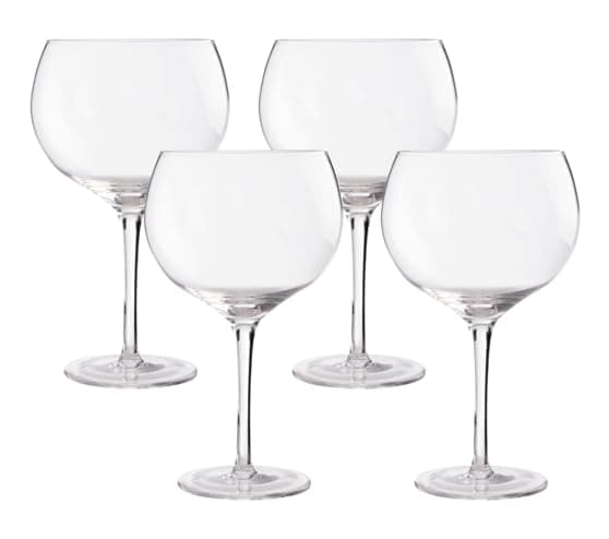 4-Pack Plastic Gin Glasses – Clear, Stylish and Durable, Perfect for Cocktails and Outdoor Events Reusable 600ml BBQ Party Cups G&T Drinkware