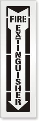 SmartSign "Fire Extinguisher" Reusable Stencil | 6" x 20" Plastic