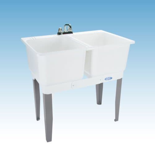 Mustee 22C Utilatwin Combo Laundry/Utility Tub, White by Mustee