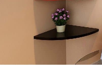 KUYIYILO Triangle Fan-Shaped Shelf Corner Corner Corner Shelf Wall-Mounted Bracket Shelf Decorative Frame Creative Lattice Wall, Black