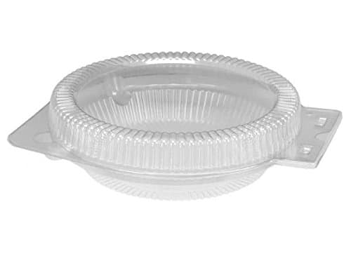 10" Clear Low Dome Hinged Clamshell Container - Fits 10" Pies & Pie Plates (Pack of 25)