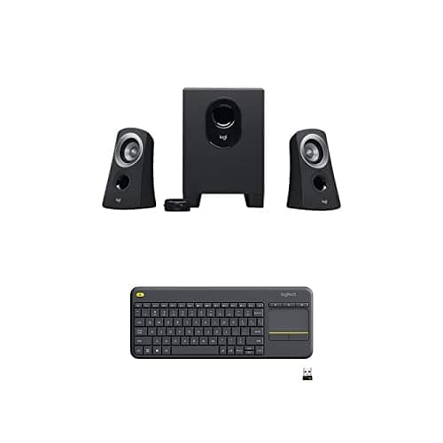 Z313 Speaker System Bundle K400 Plus Wireless Touch TV Keyboard with Easy Media Control and Built-in Touchpad