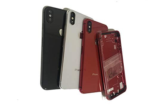 for iPhone 7 4.7" Replace to Look Like iPhone X Style Back Glass Housing Battery Door DIY Hybrid Metal Back Cover,Black