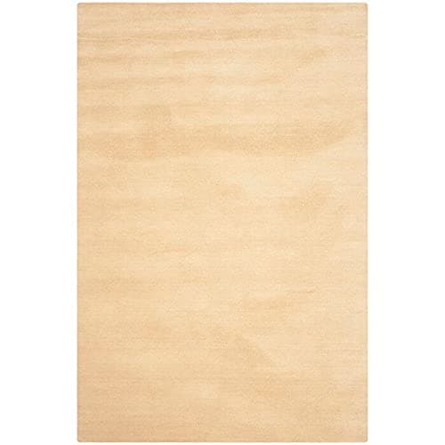 ZARACARPETS Solid Plain Exported Quality Hand Made Carpets and Rug Size 6x6 Round Diameter (6 by 6 Round) Gold