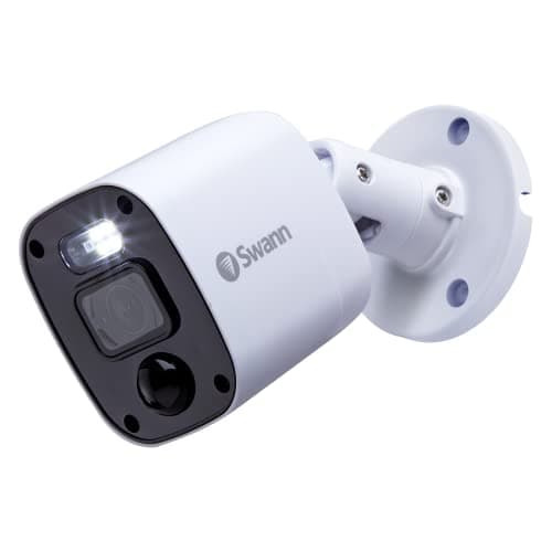 Add-On DVR Flashing Light Bullet Cam with Sensor Spotlight, 1080P Video, Indoor or Outdoor Design, Dusk to Dawn Color Night Vision Plus True Detect Heat, Motion Detection, and One Way Audio