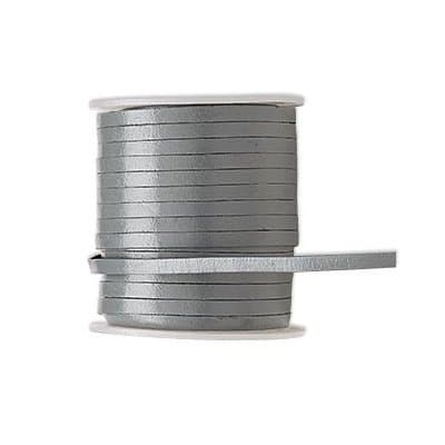 Genuine Flat Leather Lace Grey 4x1.5mm 5 Yard Section (Spool is not included)