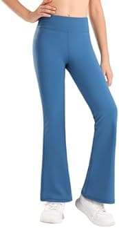 STELLE Girl's Flare Leggings High Waisted Yoga Pants Bootcut Dance Casual Pants Activewear Kids Bell Bottoms