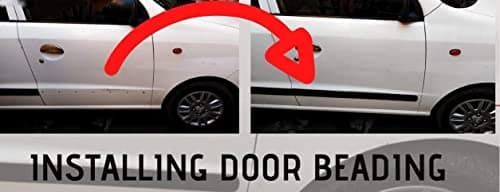 ABS Broad Width Car Side Beading for Maruti Ertiga 2012 to, 2020 Models, Set of 4, Black & Silver