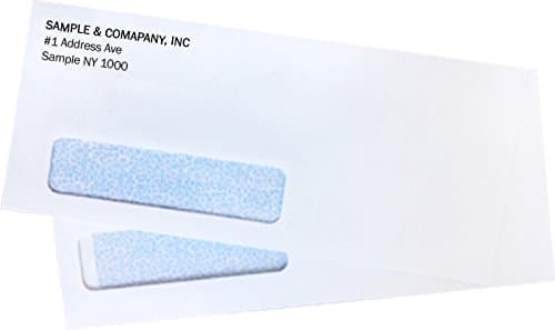 # 10 Printed Window Envelope-Security Tinted Envelopes-100 Custom (White Tinted)