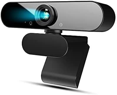 Webcam HD 1080p Web Camera, USB FHD Web Computer Camera for Video Calling and Recording, Auto Focus and 110-degree Wide Angle, Plug and Play, for Zoom/Skype/Teams/Webex, Laptop MAC PC Desktop
