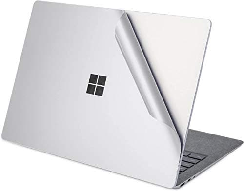 JRCMAX 2-in-1 Full Body Wrap Decals Cover Protector Skins for Latest Microsoft Surface Laptop 2 13.5'' 2018/2019 and Surface Laptop 2017--Silver