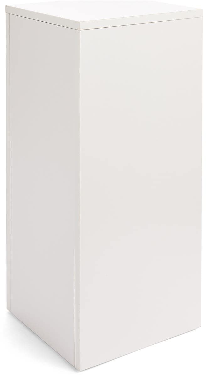 Displays2go, Gallery Display Column, Laminated Particle Board and Melamine Construction – White Laminate Finish (WDCUBEWHT2)