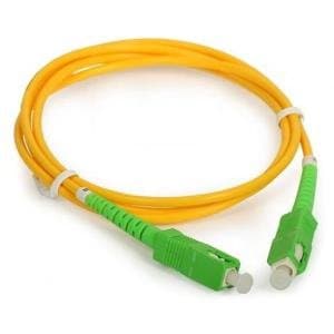 SuperShopperIndia Simplex Single Mode SC to SC Optical Fiber Patch Cord 9/125 Jumper Cable 5 Meters 15 ft (SC/APC - SC/APC)