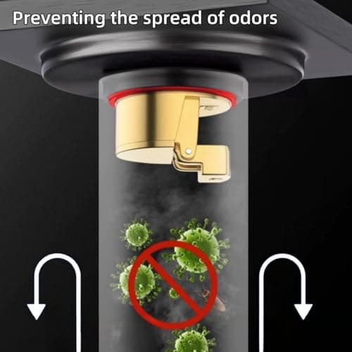 Downspout Universal Brass Floor Drain core, Shower Floor Drain backflow Preventer, Suitable for 1.4''-2.0'' Caliber (2, Brass)