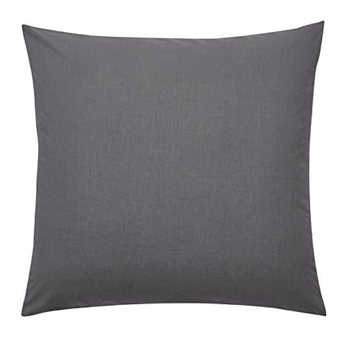 Helena Springfield Plain Dye Percale 50/50 Square Pillow Case, Charcola, Single