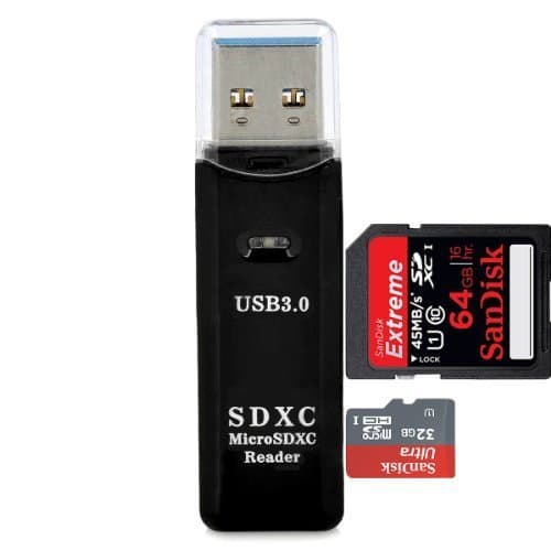 USB 3.0 SD Card Reader - High Speed USB 3.0 Reader / Writer for all SD, SDHC, SDXC, Micro SD, Micro SDHC, Micro SDXC