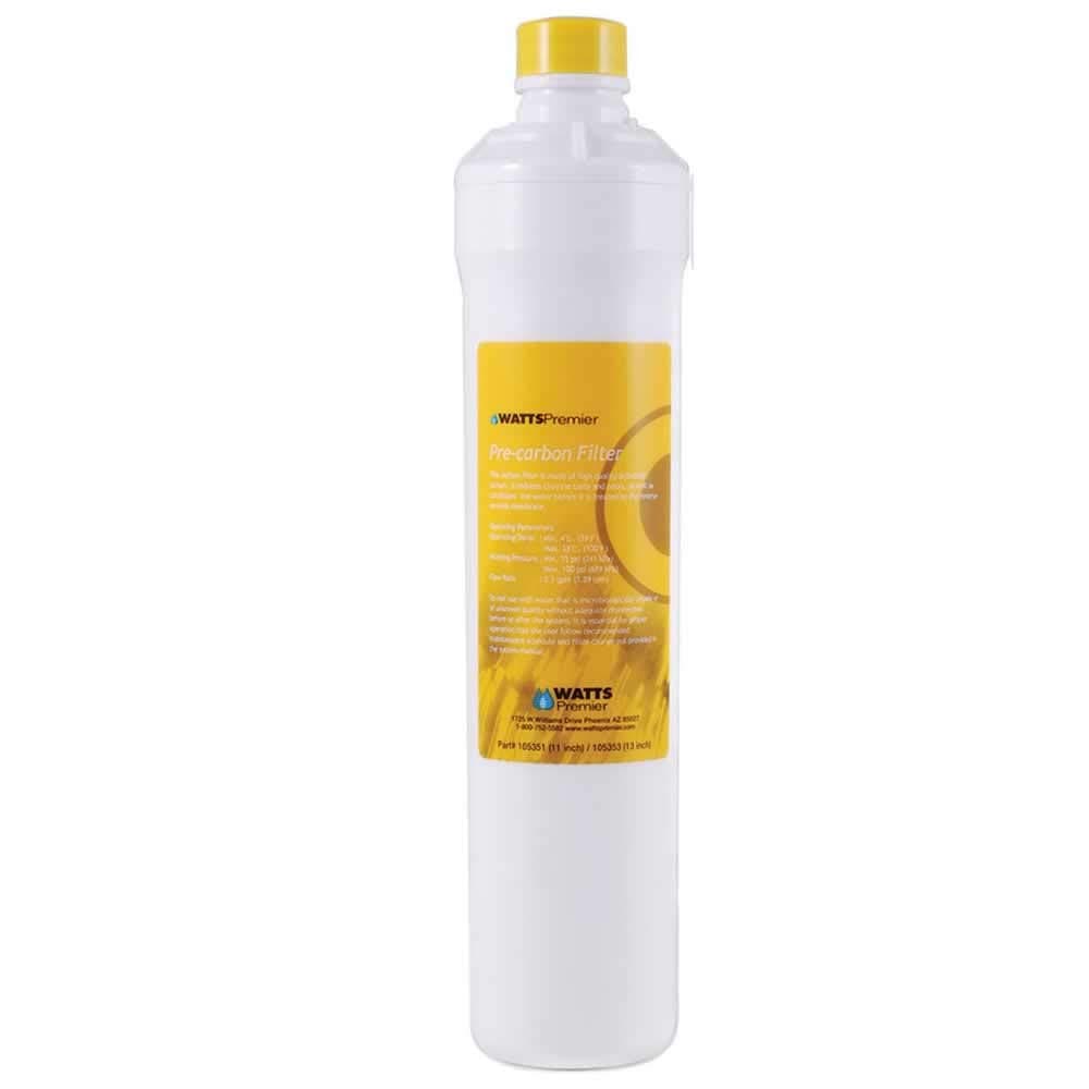 Watts Premier 105351 RO Pure Carbon Pre-Filter, Yellow