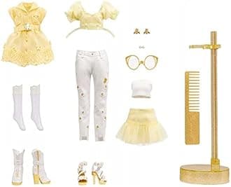 RAINBOW HIGH 578307 Fashion Doll with Albinism and Glasses, Includes 2 Dresses with Accessories, for Children from 6 to 12 Years, Color (MGA Entertainment 578307EUC)