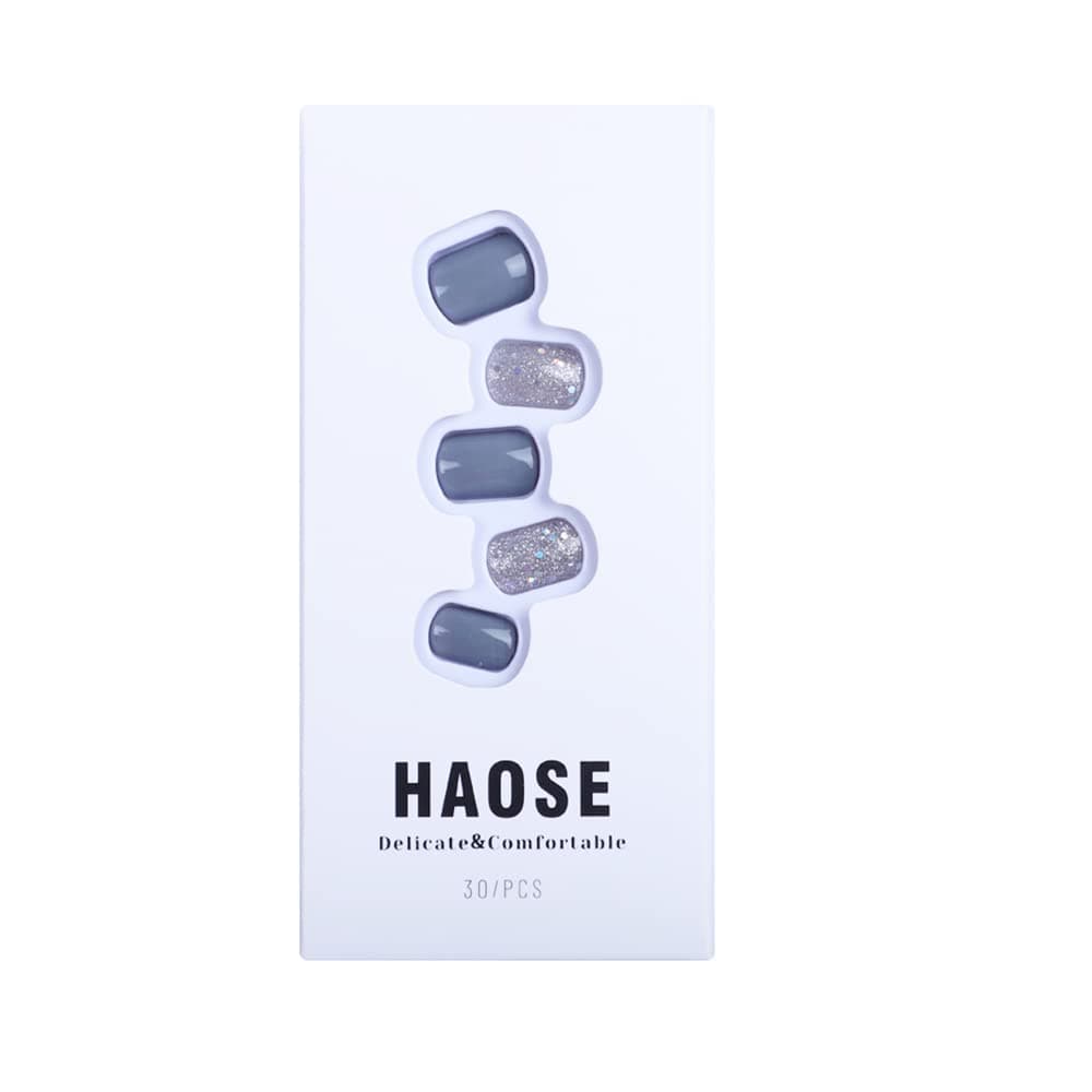 MAXFINE Press on Nails Fake Nails,short Length False Nails,Square, Includes Prep Pad, Mini File, Cuticle Stick, and Artificial Nails with Solid Color(NO.136)