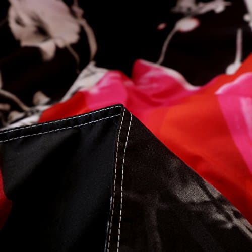 3D Bedding Set Home Textile Hot Red Rose Pattern 4pcs Queen Size Duvet Cover Sets Full King Twin Red Bed Sheet Set