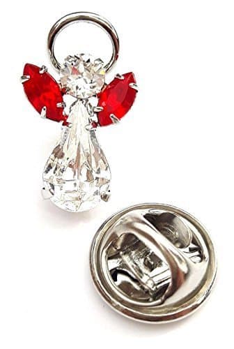 Crystal Elements Birthstone Guardian Angel - Pin July Ruby