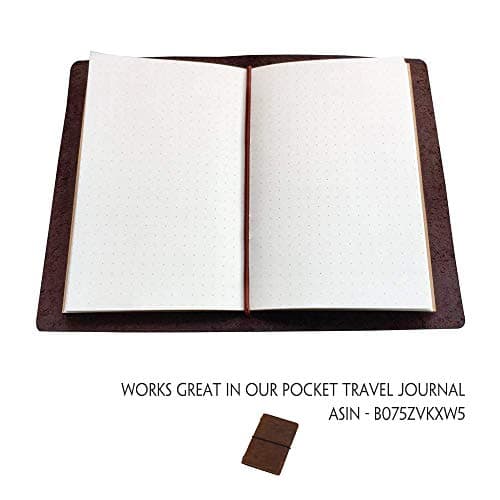 Dotted Notebook Journal Pocket 3.5 x 5.5 Memo - Thick Dot Grid Paper - Total 192 Sheets / 384 Pages