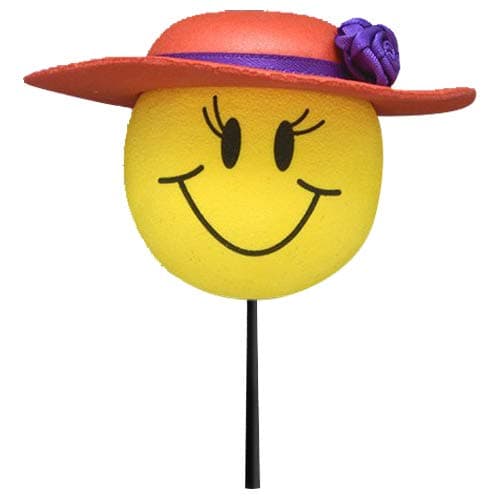 Cute Red Hat Lady Car Decor Antenna Topper Auto Accessory - Fits Thin Style Antenna