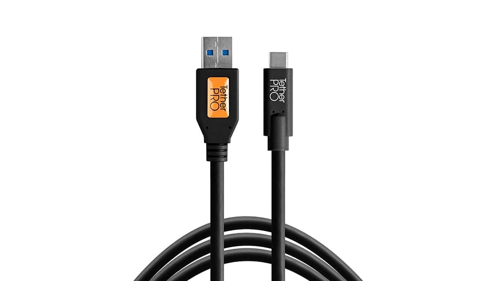 TetherPro USB 3.0 USB-C Cable | for Fast Transfer and Connection Between Camera and Computer | Non-Reflective Black | 15 Feet (4.6 m)