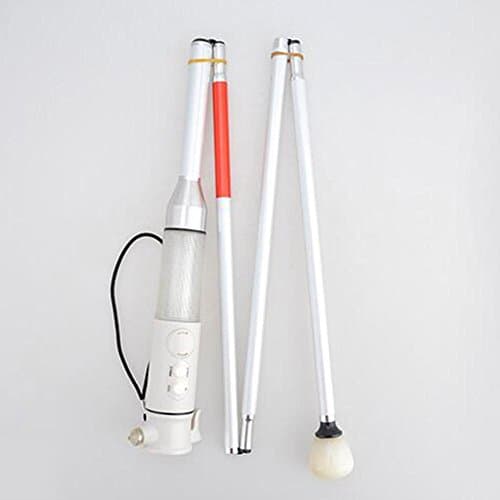 crutch LPY-Multifunction Folding Aluminum Alloy, Walking Sticks Suitable for Visually Impaired and Blind Built-in Alarm