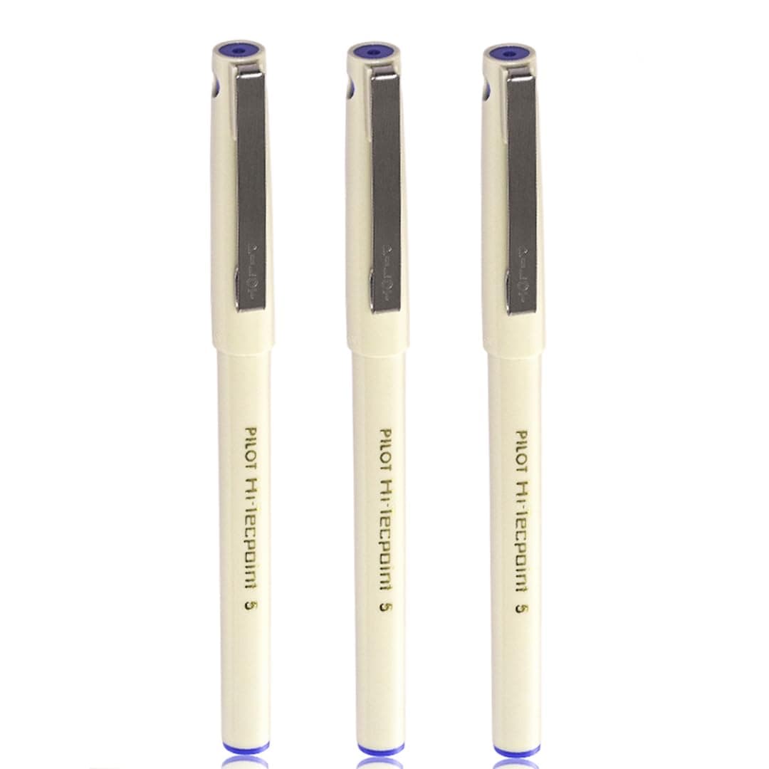 Hi-Techpoint 05 Super Value Pen - Pack of 3, Blue