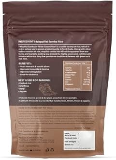 Food Mynk Mappillai Samba Rice (2Kg) | Organic Red rice | Mapla Samba Rice | Hand Pounded Rice | Bridegroom Rice | Red Chawal (2Kg)