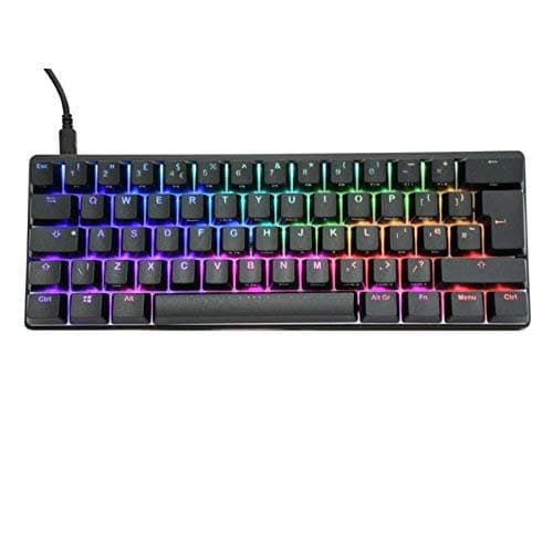 Vortex Pok3r 60% Mechanical Keyboard, Cherry MX Nature White Switch, RGB Backlight - UK ISO Layout