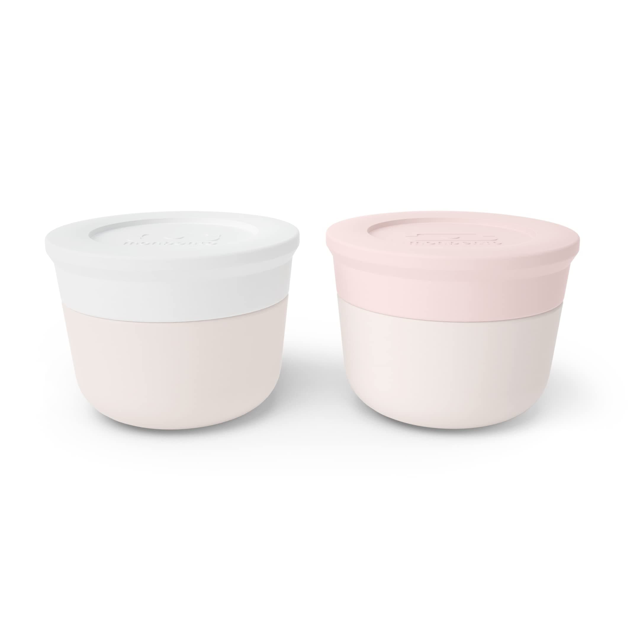 To Go Sauce Container with Lid MB Temple - Leakproof Mini Sauce Container for Lunch Box - For Work - Dishwasher and Freezer Safe - For Bento Box MB Original & MB Square - White & Pink